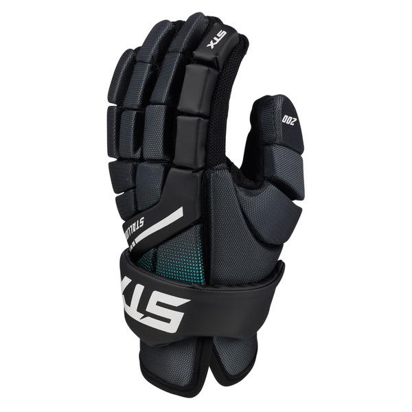 STX Boys' Stallion 200 Lacrosse Gloves, S - Black/Mint