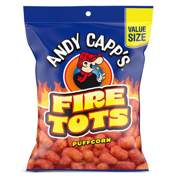 Andy Capp's Fire Tots, Value Size Puffcorn Snack Same-Day Delivery