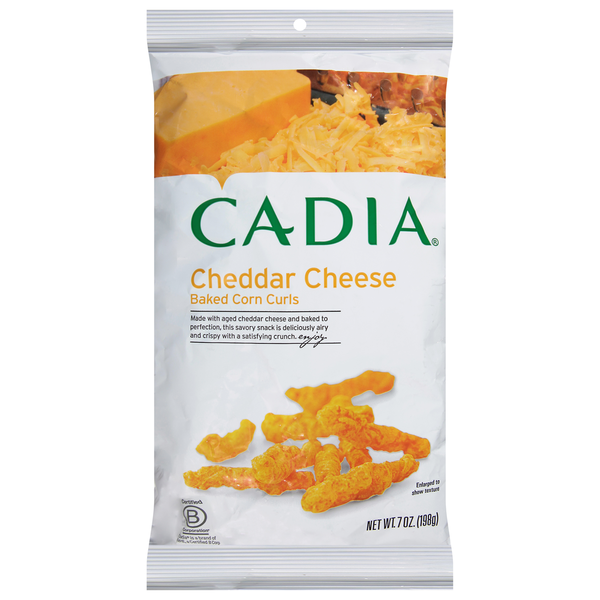 CADIA Baked Corn Curls, Cheddar Cheese