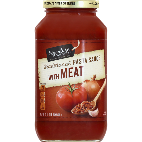 Signature SELECT Pasta Sauce, Traditional, Meat Sauce