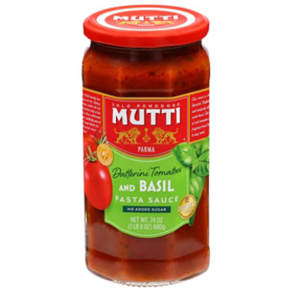 Mutti No Added Sugar Datterini Tomatoes and Basil Pasta Sauce