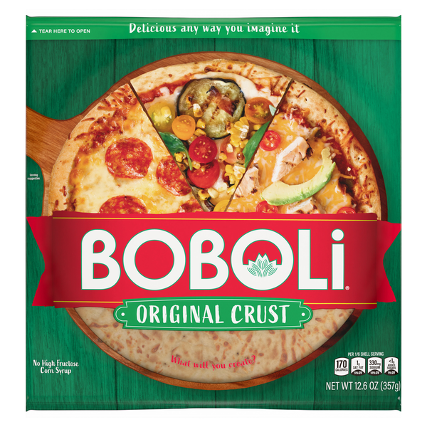 Boboli 12" Original, Pizza Crust, Ready-made, Cooked Pizza Dough, 12.6 oz