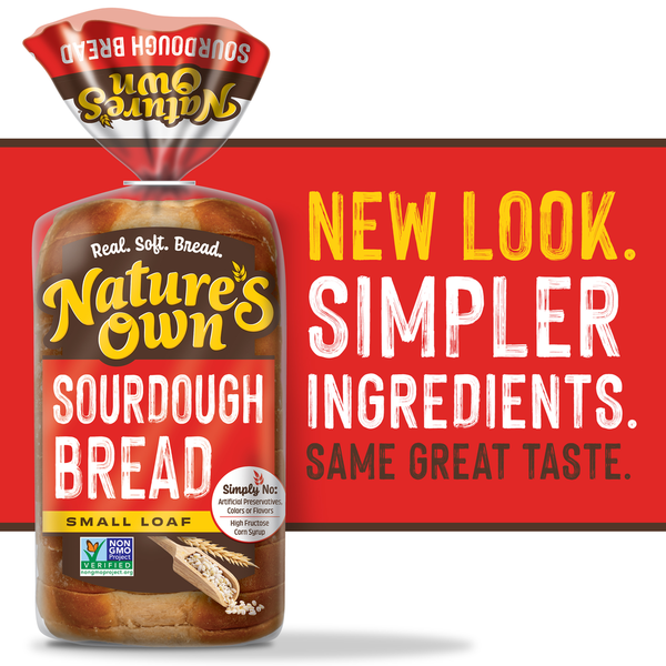 Nature's Own Small Loaf Size, Non-GMO Sliced Sourdough Sandwich Bread