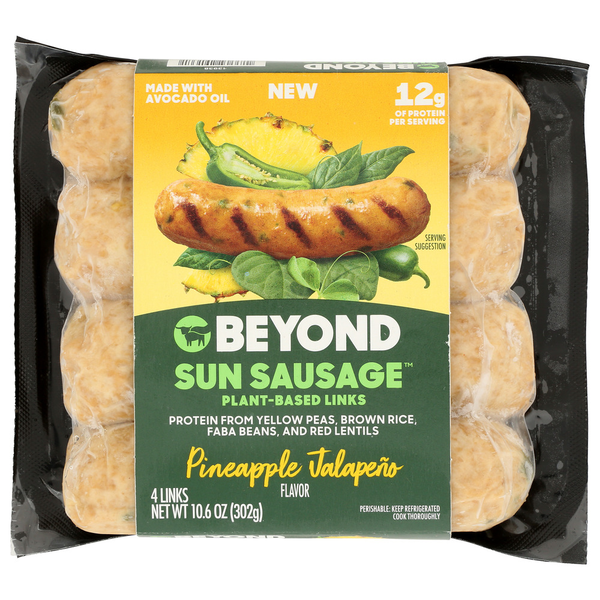 Beyond Meat Pineapple Jalapeno Sun Sausage Plant-Based Links Same