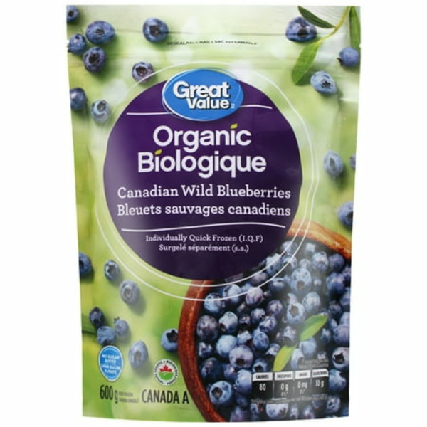 Walmart Great Value Organic Wild Blueberries Same-Day Delivery | Instacart
