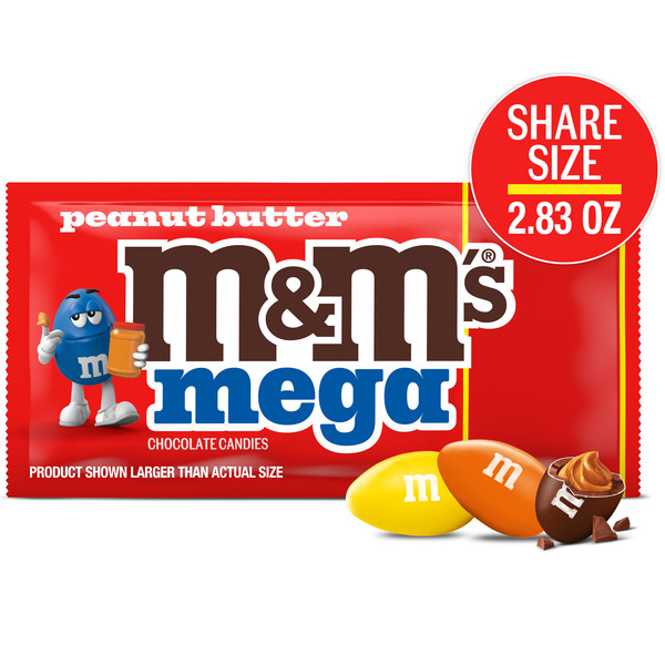 M&M's Mega Peanut Butter Chocolate Candy Share Size Same-Day