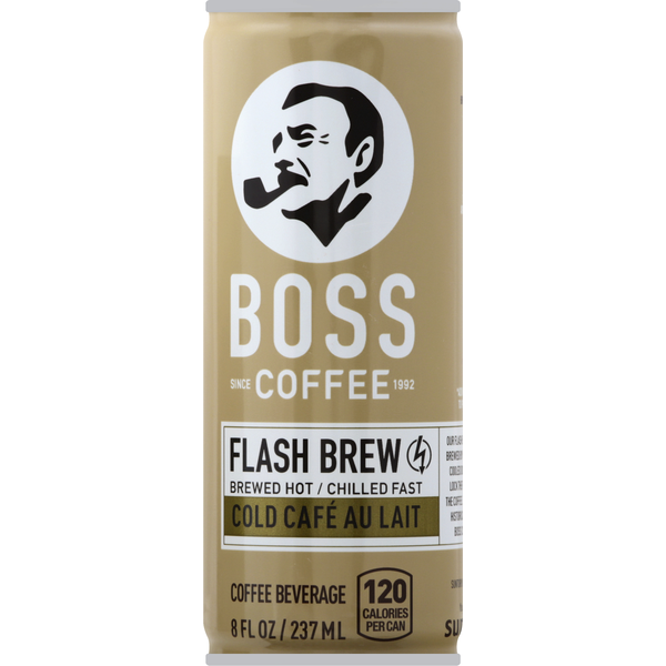 BOSS Coffee Flash Brew Cold Cafe Au Lait Coffee Beverage