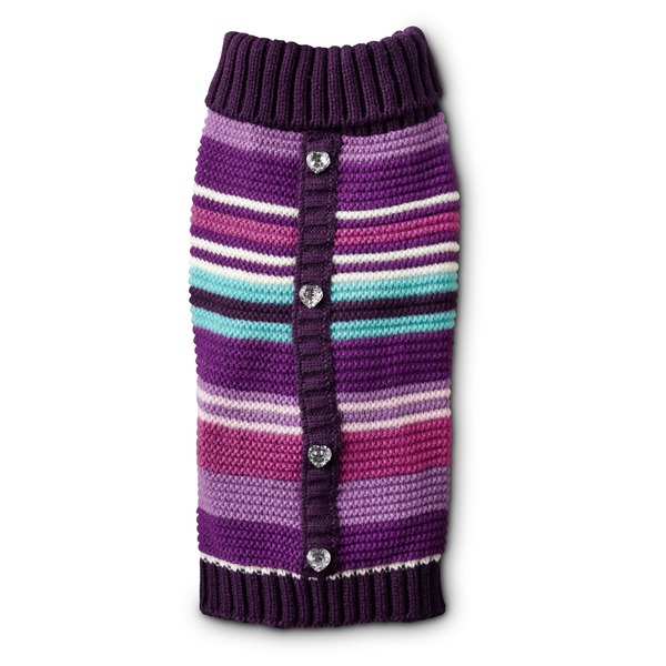 Smoochie Pooch Purple Striped Dog Sweater Small (each) Instacart
