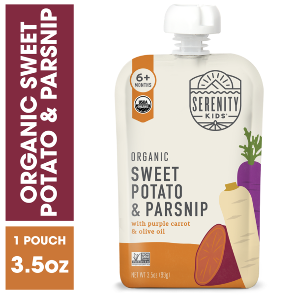 Serenity Kids Organic Sweet Potato Parsnip Baby Food Pouch