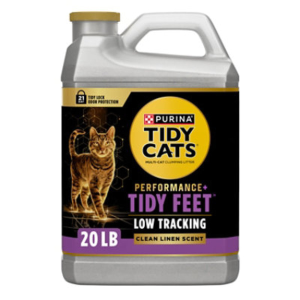 Purina Tidy Cats Purina Tidy Cats Performance Plus Tidy Feet Low Tracking Scented Clumping Multi Cat Litter With Clean Linen Scent