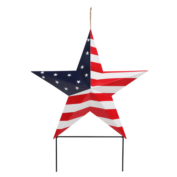 Holiday Living Metal Indoor/Outdoor Pathway marker Patriotic 4th of July Decor
