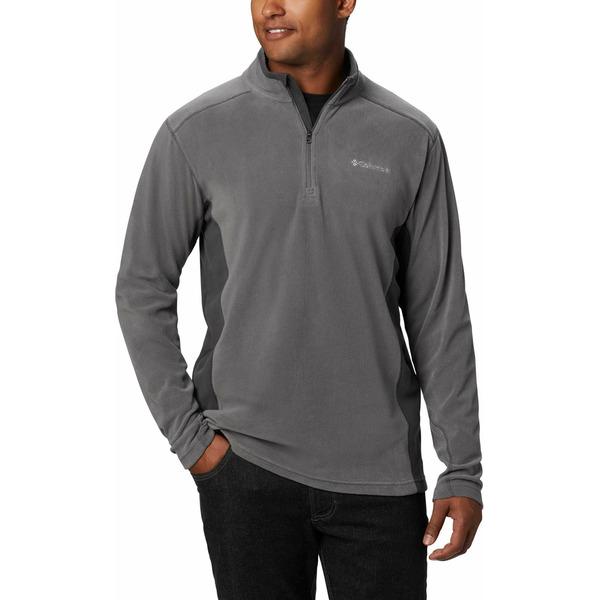 Columbia Men's Klamath Range II Half Zip Microfleece Pullover Sweater, Medium - City Grey & Shark