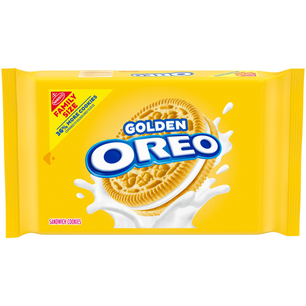 Oreo Golden Sandwich Cookies, Family Size 18.12 oz