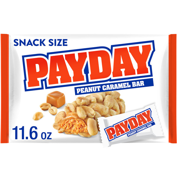キャンディ PAYDAY Peanut Caramel Snack Size, Candy Bag, 11.6 oz Same-Day
