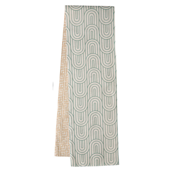 table runner 金彩扇面散らし　帯リメイク 長長尺　正絹 Kirkton House Green Jacquard Table Runner Same-Day Delivery or