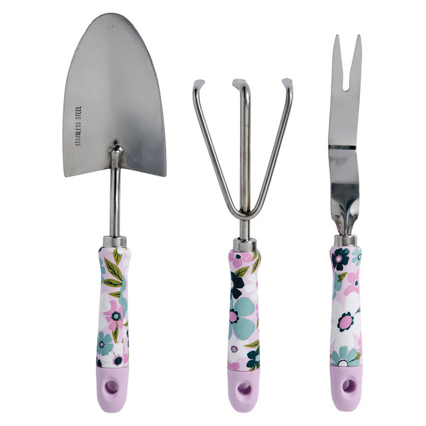 GARDENLINE Pink Floral Decorative Garden Hand Tool Set Same-Day