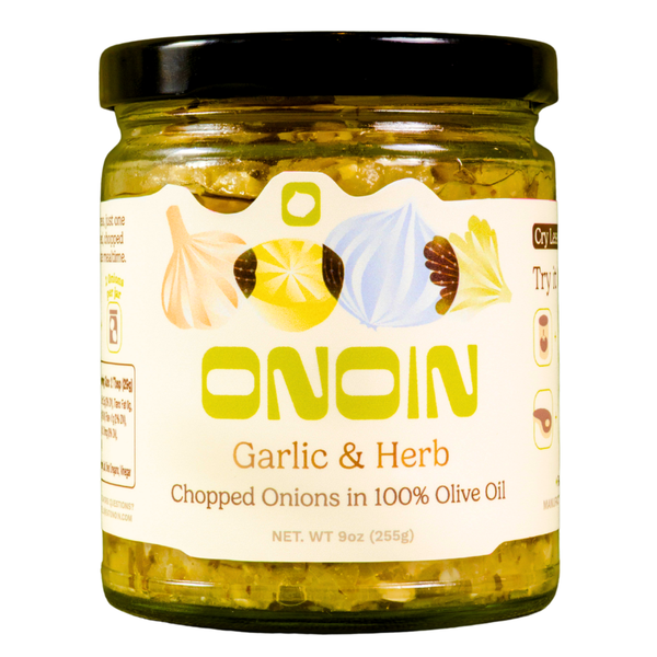 Onoin Garlic Herb Chopped Onions in Olive Oil