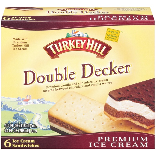 Turkey Hill Double Decker Ice Cream Sandwiches (4 fl oz) Instacart