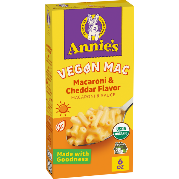 Annie's Vegan Mac and Cheddar Flavor Dinner with Organic Pasta