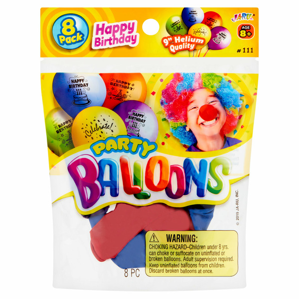 JA-RU Happy Birthday Party Age 8+ Balloons Same-Day Delivery