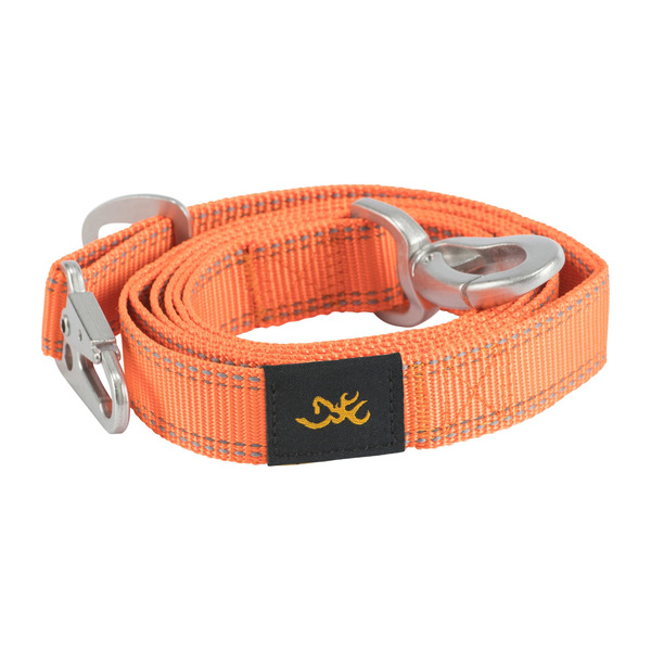 Browning Classic Webbing Safety Os Leash for Dogs, 6 Feet x 1 Inch - Orange