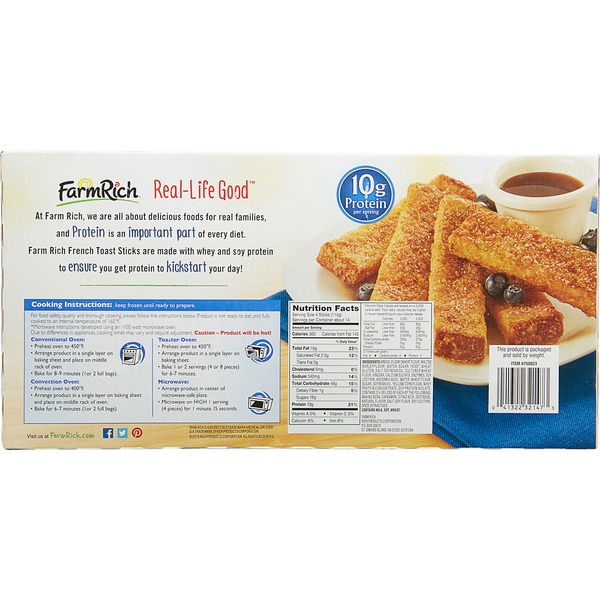 Farm Rich French Toast Sticks Directions See More...