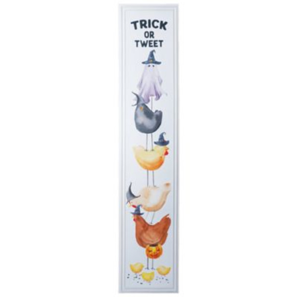 Red Shed 48 in. Chick or Tweet Halloween Porch Sign