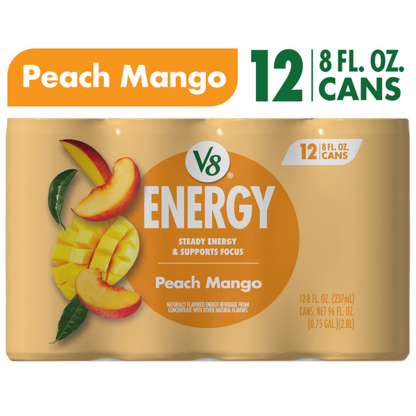 V8 Energy Peach Mango Energy Drink Same-Day Delivery or Pickup | Cub