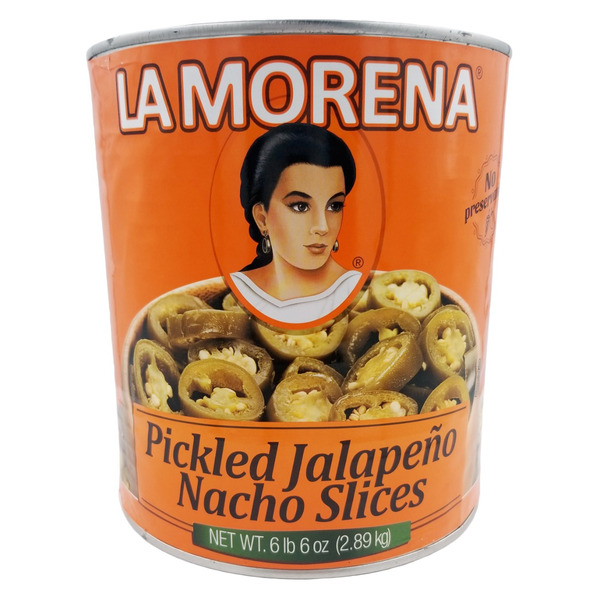 La Morena - Pickled Sliced Jalapeno Peppers for Nachos - #10 can