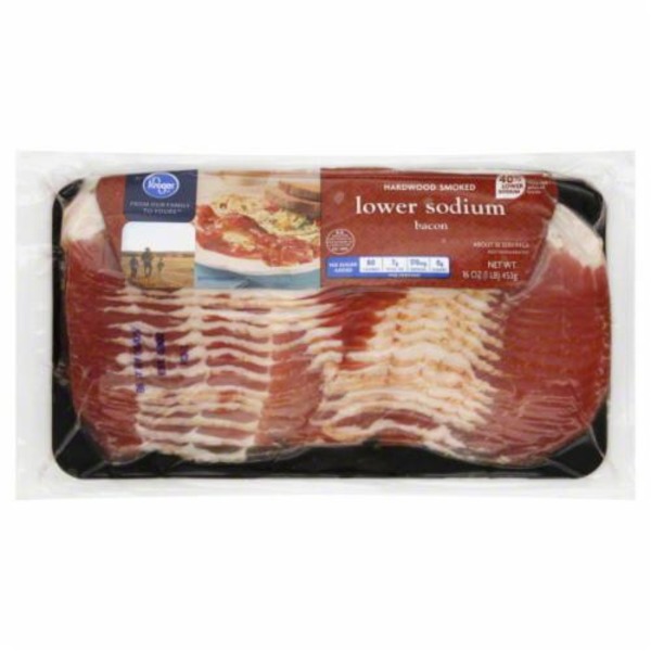 Kroger Hardwood Smoked Lower Sodium Bacon (16 oz) from Kroger Instacart