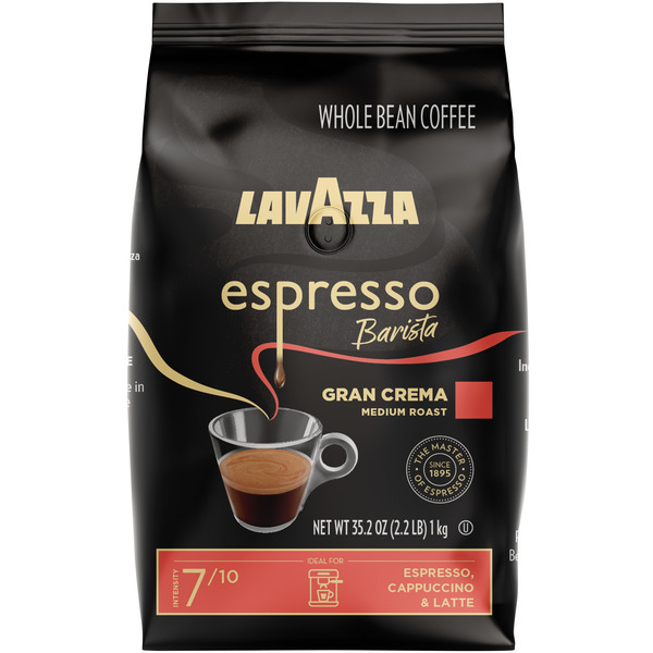 Lavazza Espresso Gran Crema Whole Bean Coffee, Medium Roast, 2.2