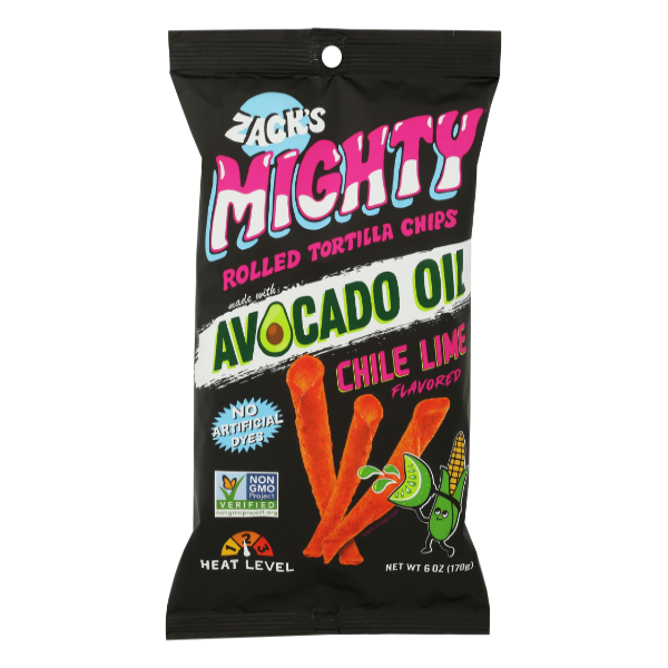 Zack's Mighty Avocado Oil Tortilla Chips - Chile Lime Same-Day