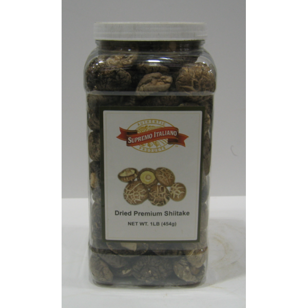 Supremo Italiano - Sliced Dried Shiitake Mushrooms - 1 lb tub