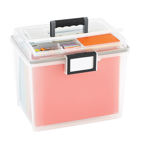 Iris 19 Quart Clear Ultimate Mobile File Box