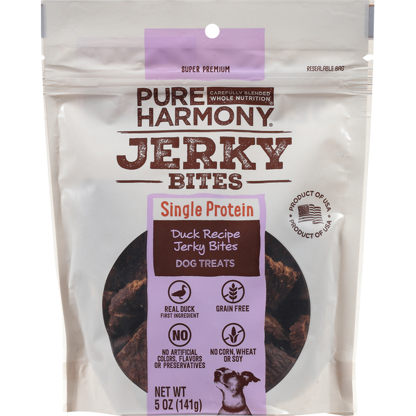 Pure Harmony Dog Treats, Duck Recipe, Jerky Bites (5 oz) Instacart