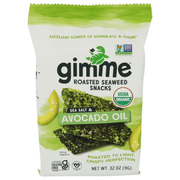 Gimme Health Foods Organic Sea Salt Avocado Oil Roasted Seaweed