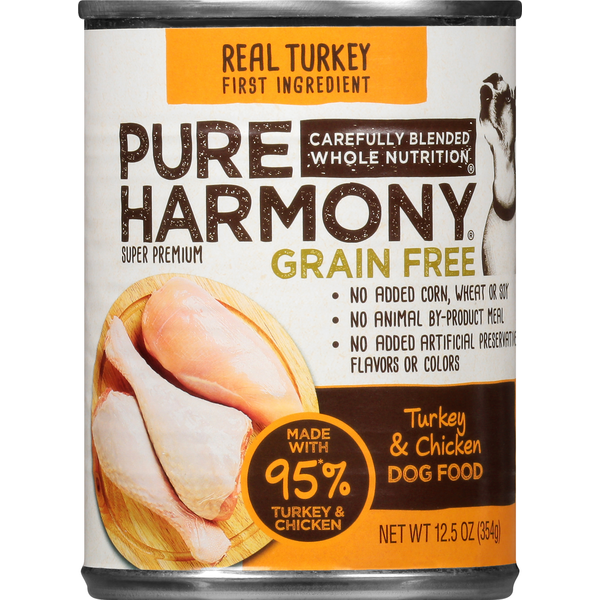 Pure Harmony Dog Food, Super Premium, Grain Free, Turkey Chicken