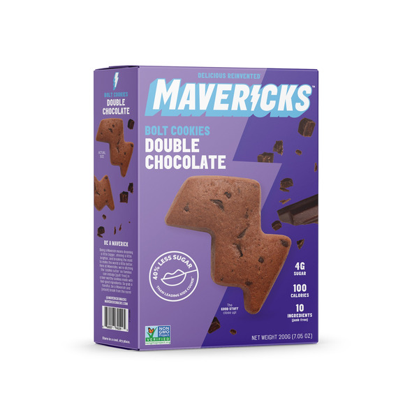 Mavericks Snacks Double Chocolate Bolt Cookies Same-Day Delivery