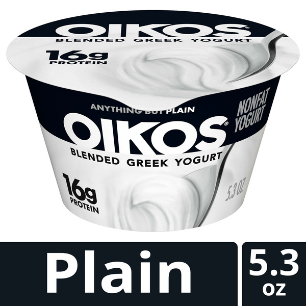 Oikos Blended Nonfat Greek Yogurt, 16g Protein, 100 Calories and 0