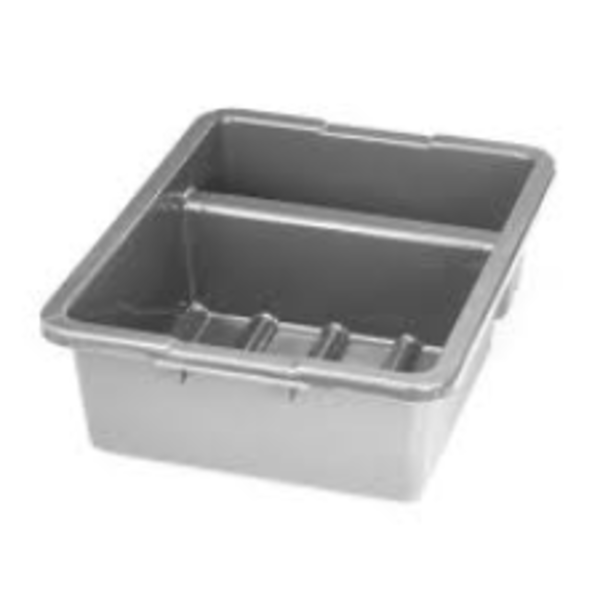 Divided Tote Box, Gray with Pebbled Exterior