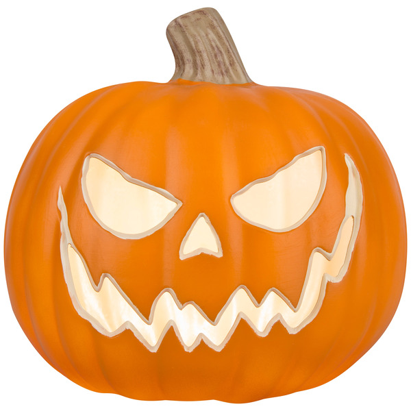 Haunted Living 8.50-in Lighted Jack-O-Lantern with Creepy Face