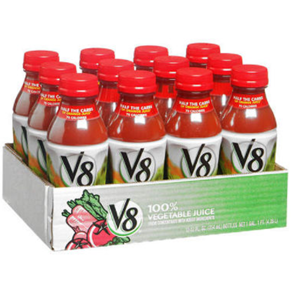 V8- Vegetable Juice - 12/12 oz plastic bottles