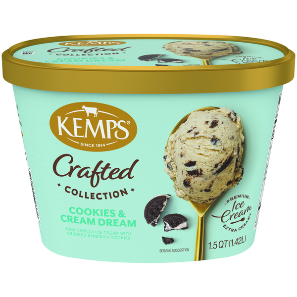 Kemps Simply Crafted, Cookies & Cream Dream, Premium Ice Cream