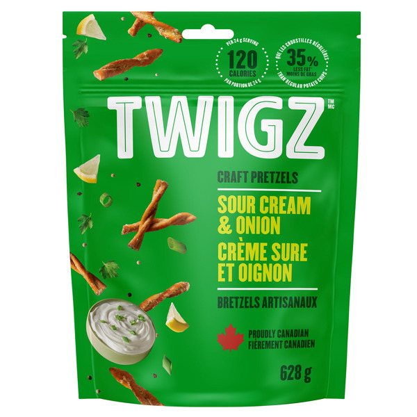 Twigz Sour Cream & Onion Craft Pretzels 628 g