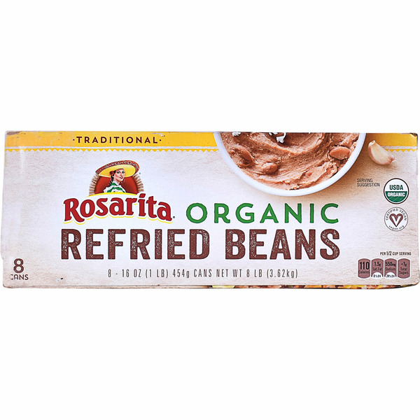 Organic Refried Beans 8/16 Oz