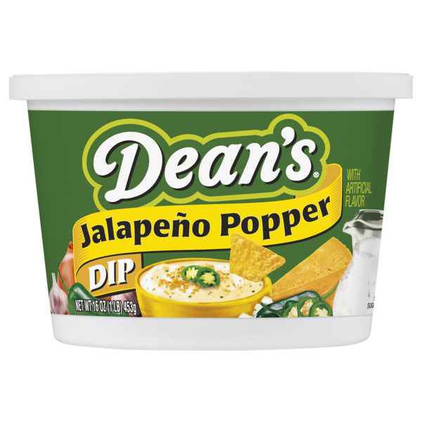 DEAN'S Jalapeno Popper Dip 16 oz, Refrigerated Dairy Dip Same-Day