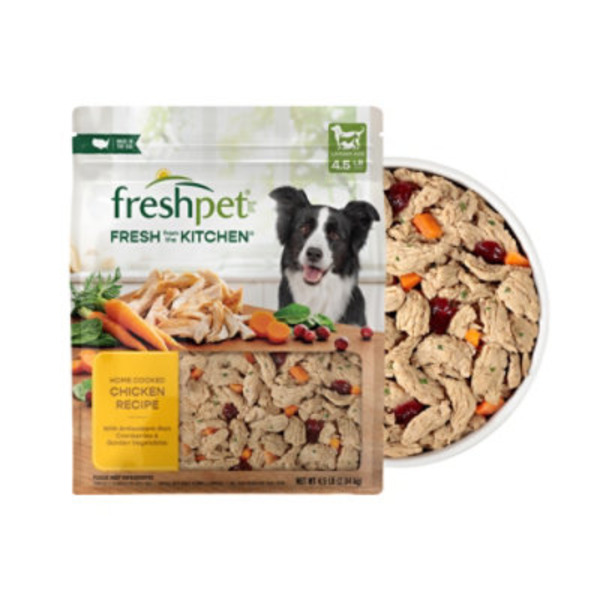 Freshpet Fresh Dog Food, Fresh From The Kitchen, Home Cooked Chicken Recipe