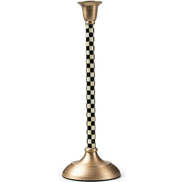 Mac Kenzie-Childs Check Candlestick