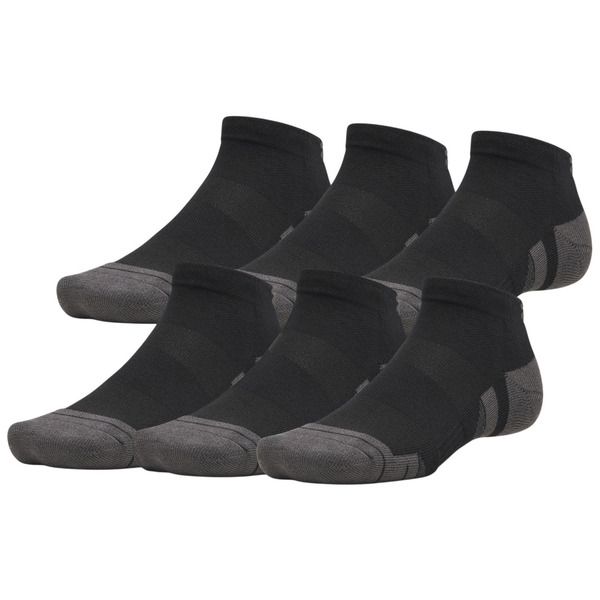 Under Armour Performance Tech Low-Cut Socks, 6 Pack, M - Ultimate Black & Jet Gray