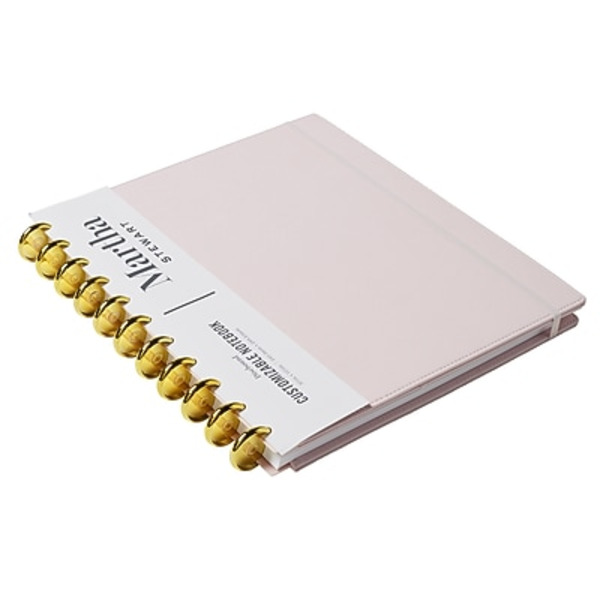 Martha Stewart MS107T 9.5" x 11.38" 60 Sheets Blush Unruled Customizable Notebook